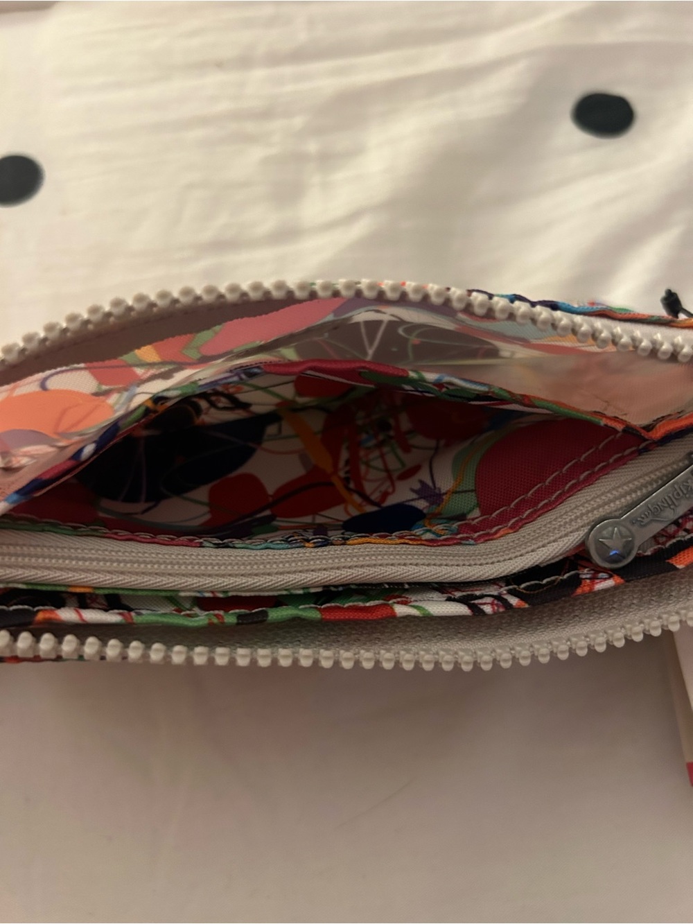 Kipling Creativity Large Pouch in Paint Ball Print View 6